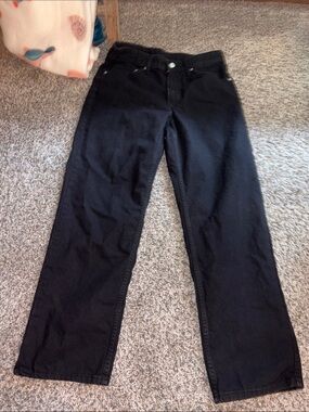 d. jeans Black High Rise Straight Leg Jeans